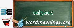 WordMeaning blackboard for calpack